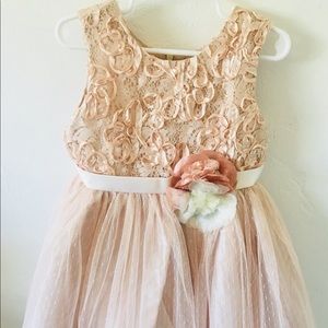 A Formal Blush/Champagne Little Girls Dress